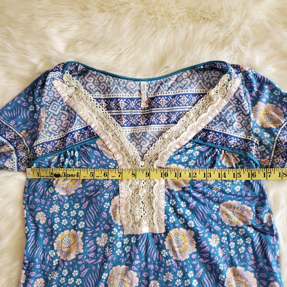 Free People Sweet Poland Boho Peasant Tunic Top XS - Picture 14 of 16